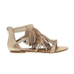 Steve Madden Favorit fringe gold sandals size 8